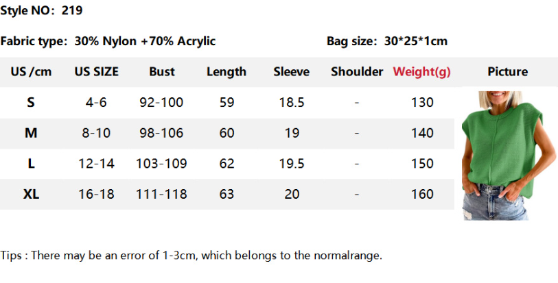 Crewneck Top, Knitted Chunky Needle Casual Sweater