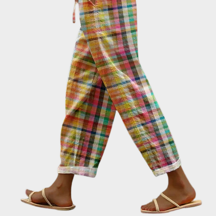 Michelle | Cozy Checkered Trousers