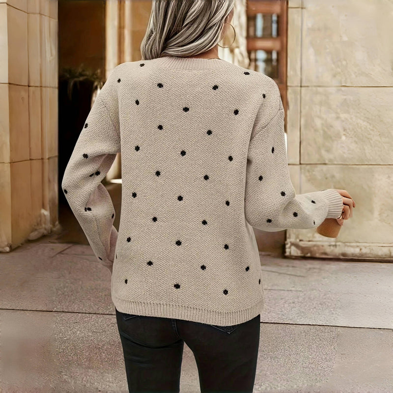 Esmee | Classic Polka Dot Knit Sweater