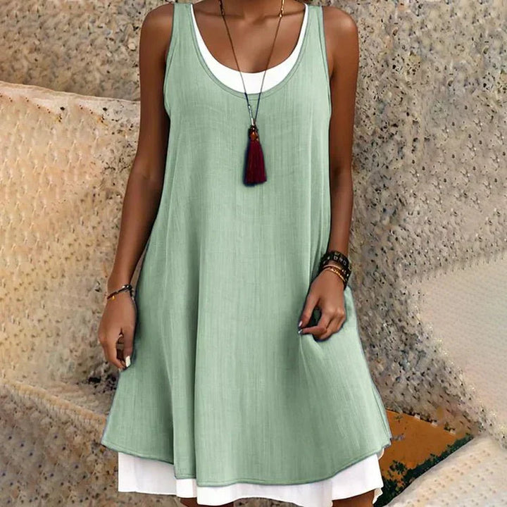 Cove | Sleeveless Midi Dress in Sunlit