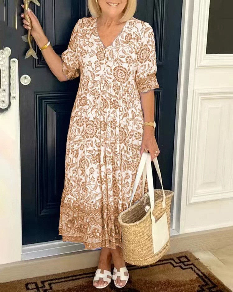 Keisha | Floral V-Neck Dress