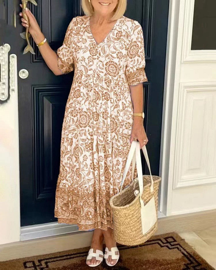 Keisha | Floral V-Neck Dress
