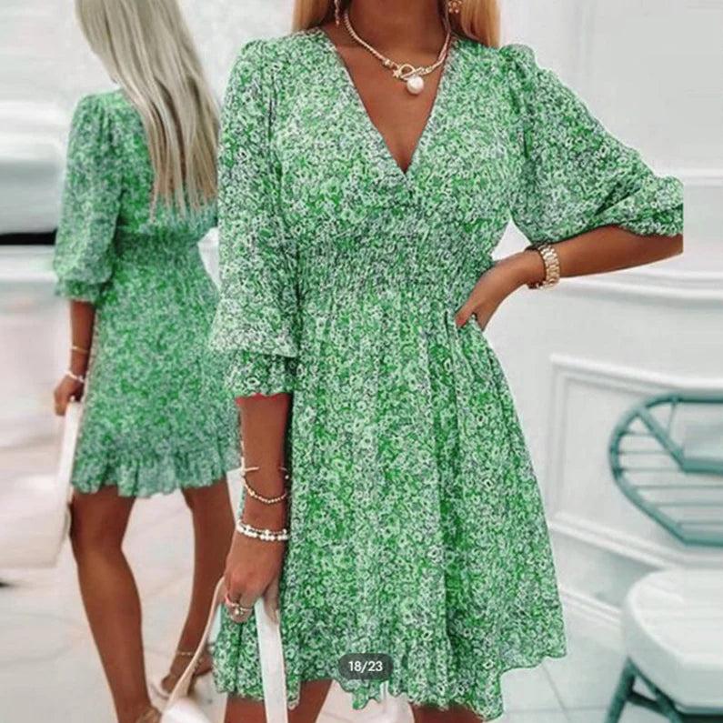 Sunna - Chic Floral Elegance Dress