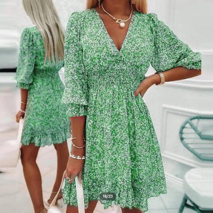 Sunna - Chic Floral Elegance Dress