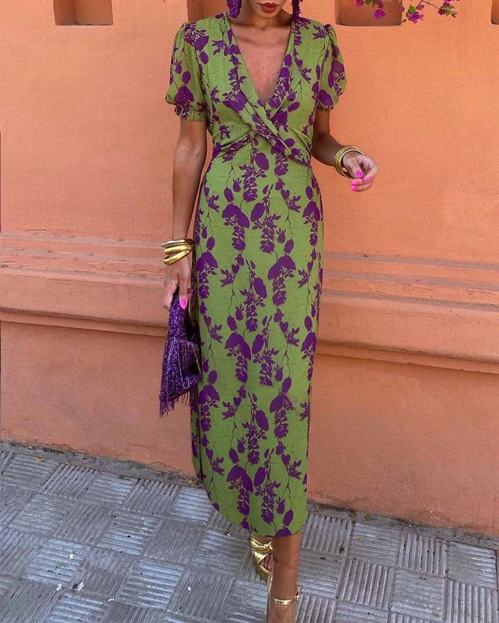 Ayesha - Graceful Floral Midi Dress