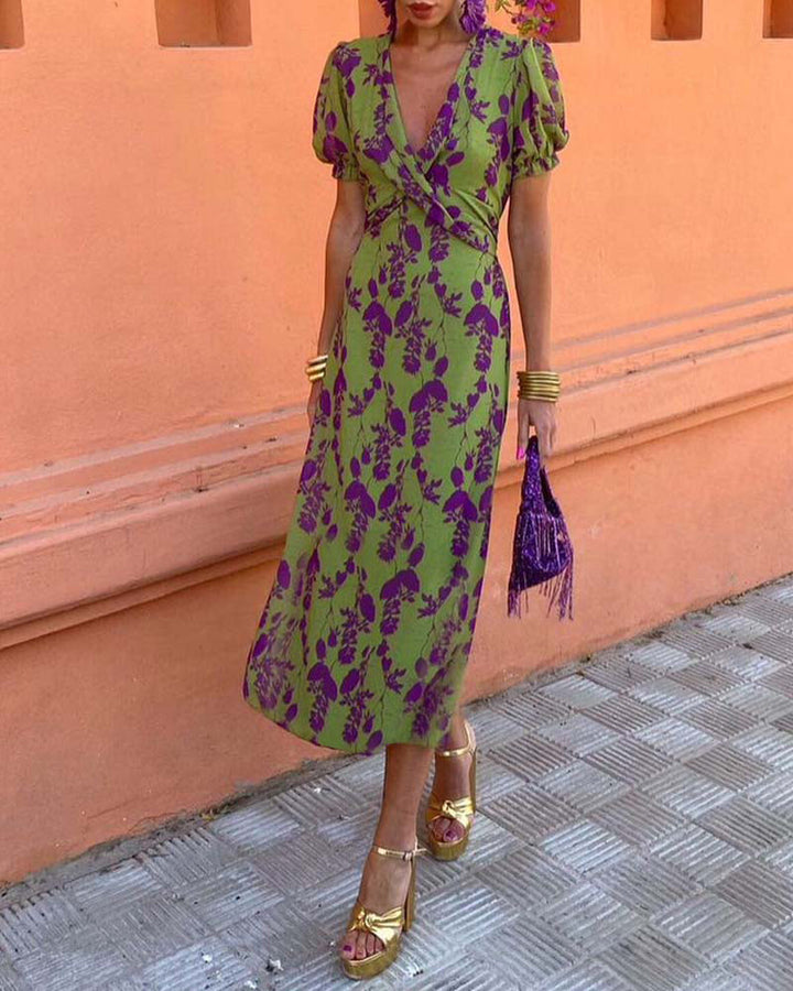 Ayesha - Graceful Floral Midi Dress