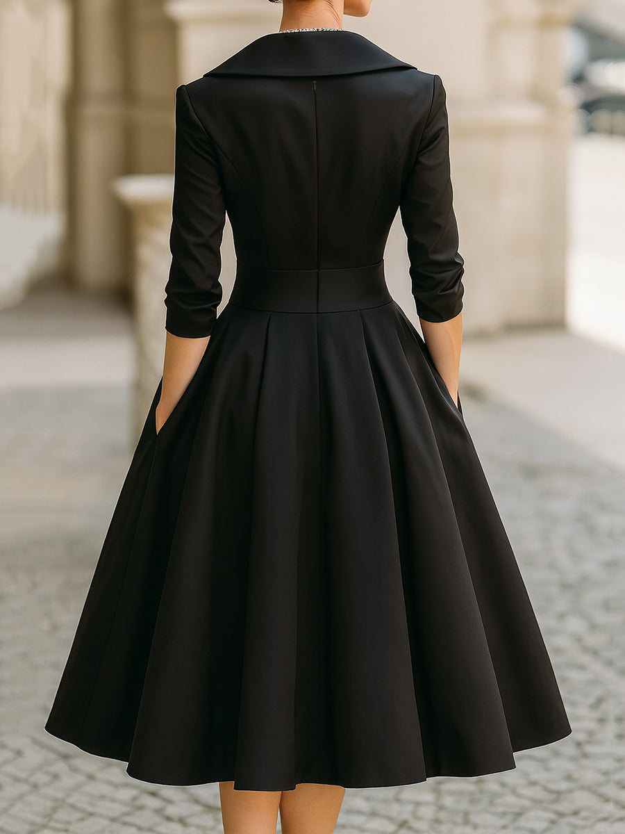 Lina - Satin Midi Dress