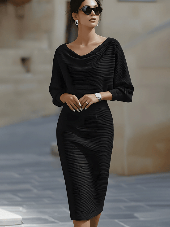 Brielle | Elegant Draped Midi Dress