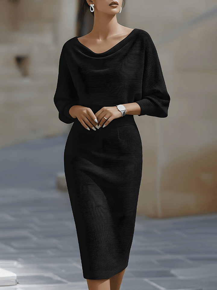 Brielle | Elegant Draped Midi Dress