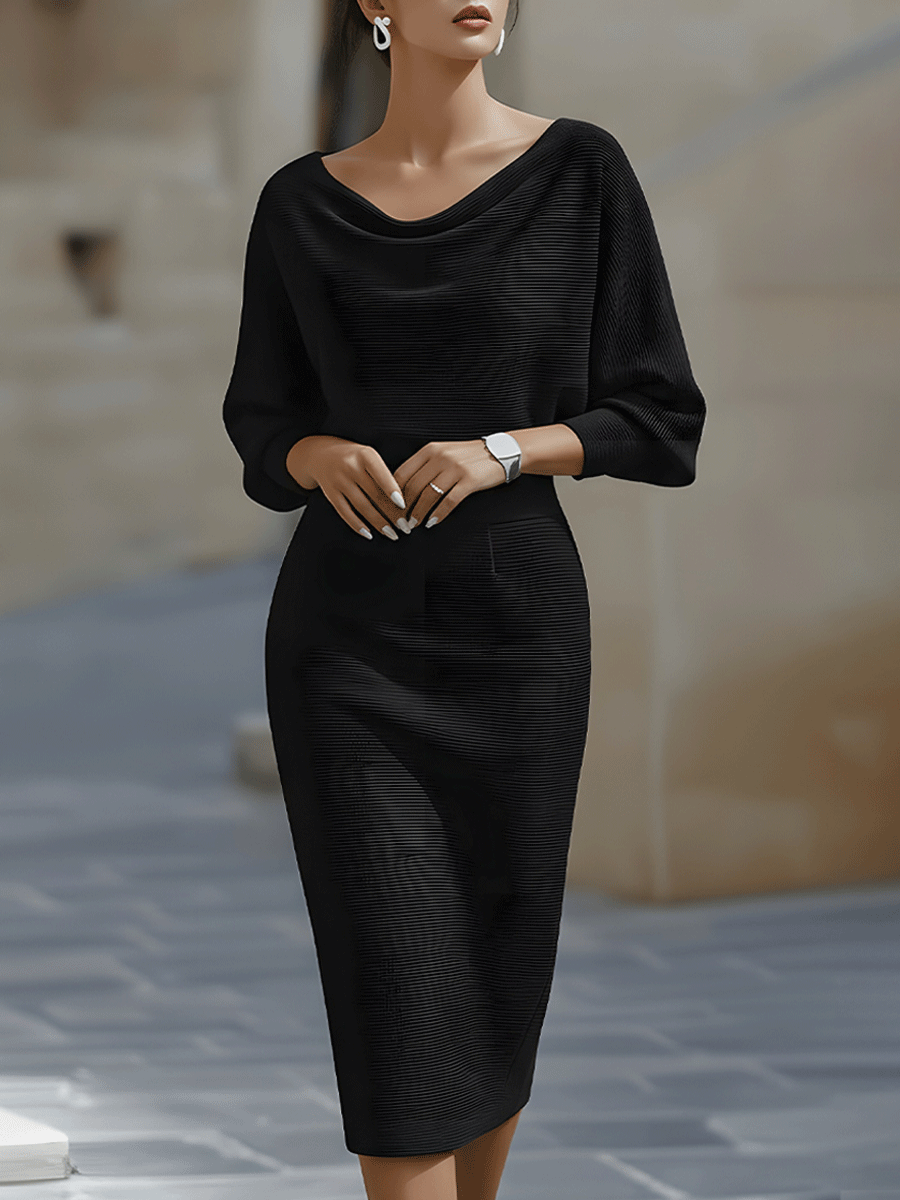Brielle | Sophisticated Draped Midi Dress
