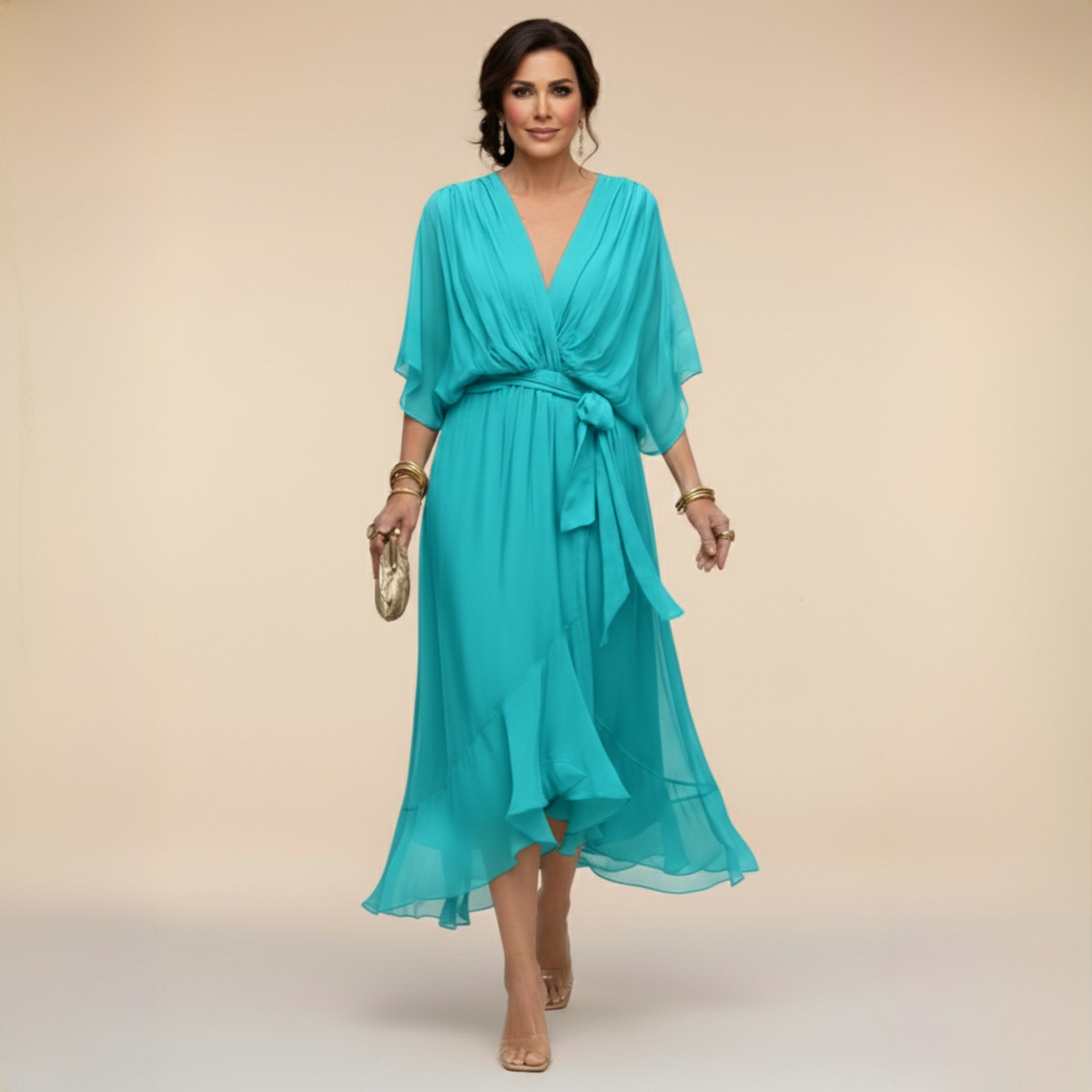 Monica | Sophisticated V-Neck Dress