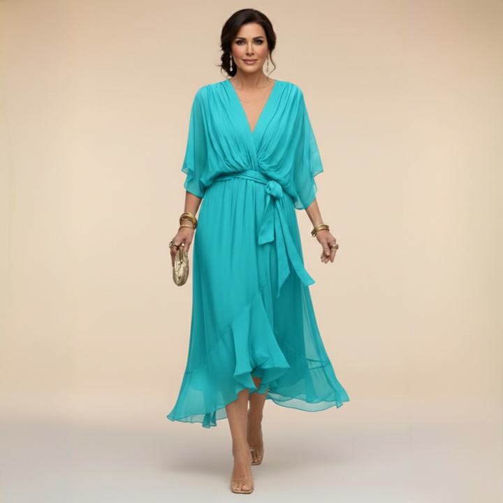 Monica | Sophisticated V-Neck Dress