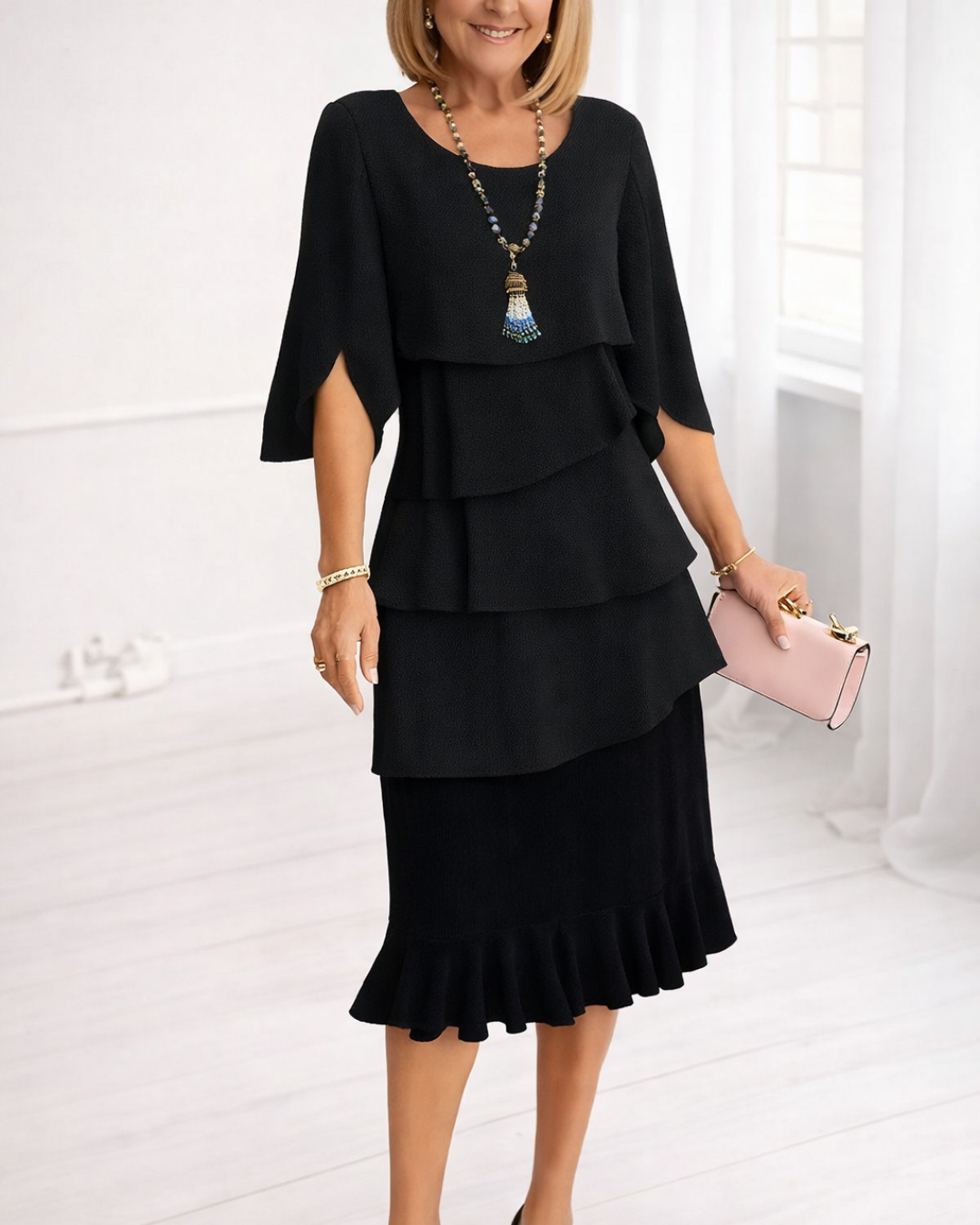 Patricia | Chic Ruffle Dress for Elegant Comfort