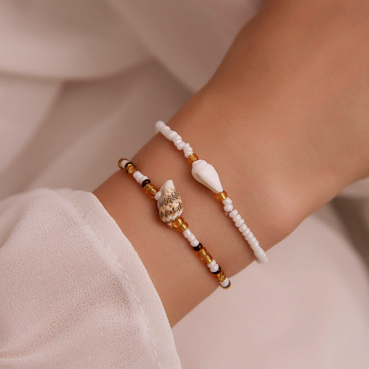 Sunset Soirée Bohemian Pearl Bracelet – Elegant & Natural Charm