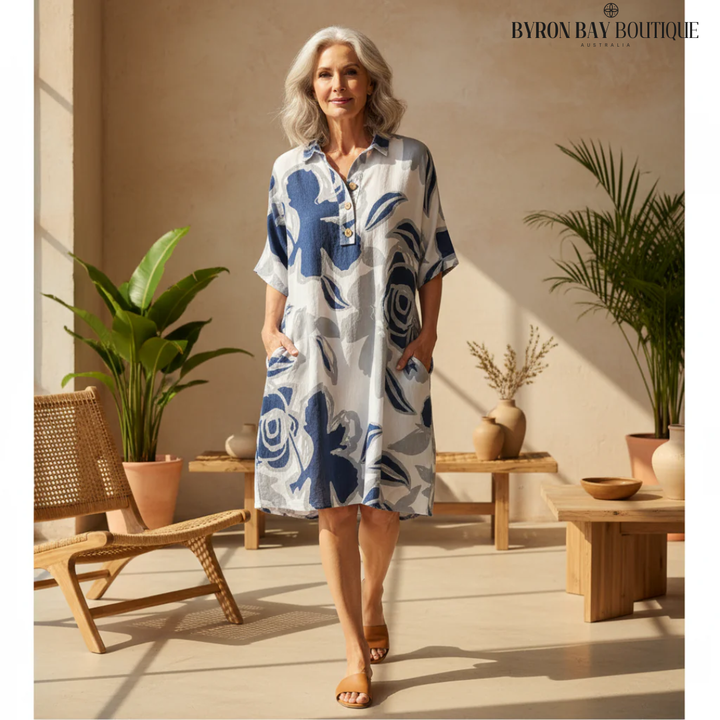 Bianca - Floral Print Shirt Dress