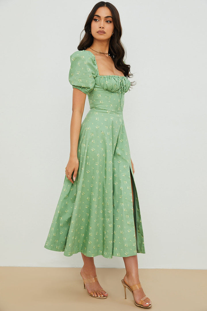 Aviana - Floral Puff Sleeve Dress