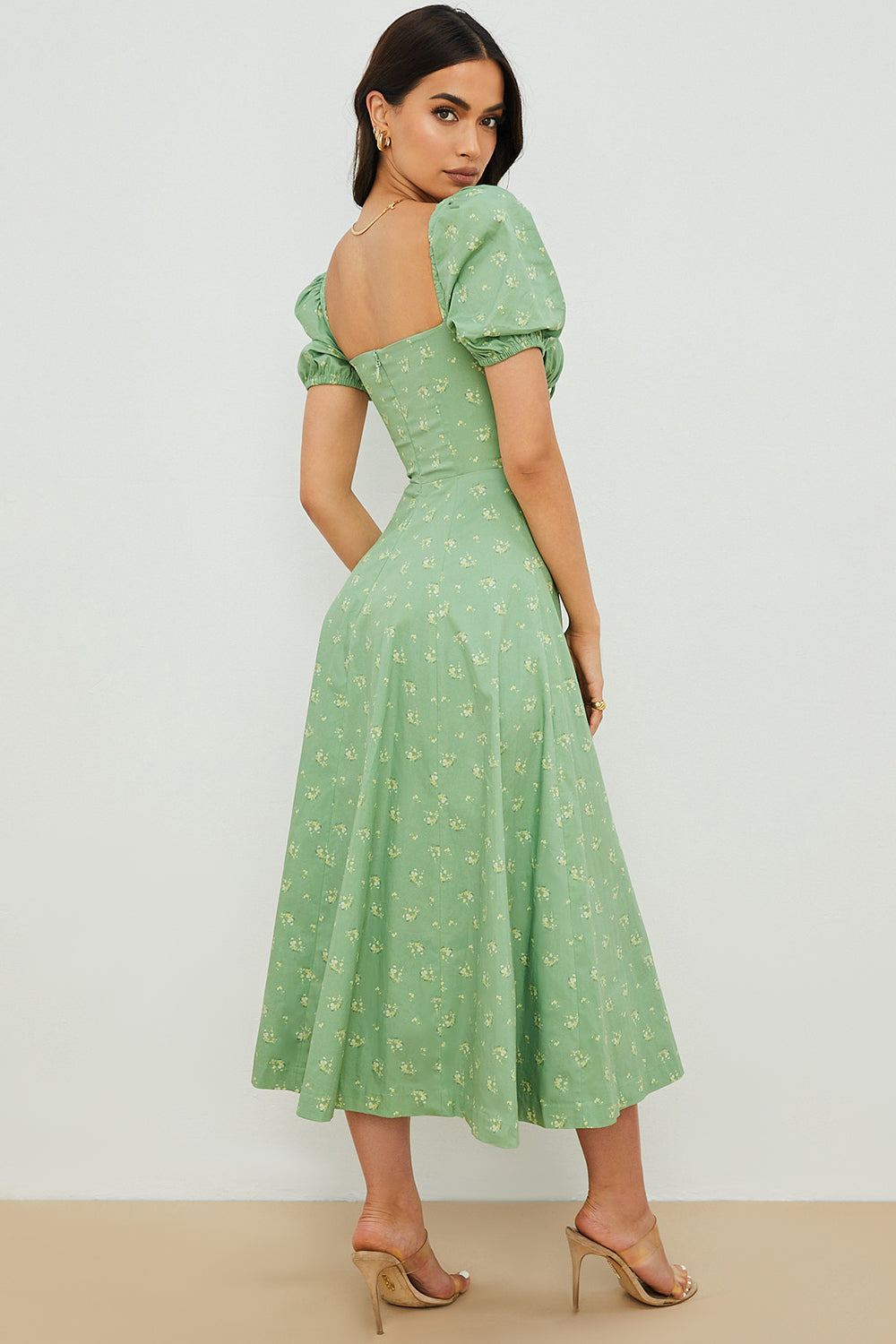 Aviana - Floral Puff Sleeve Dress