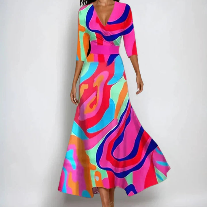 Emily - Elegant Floral Luxe Dress