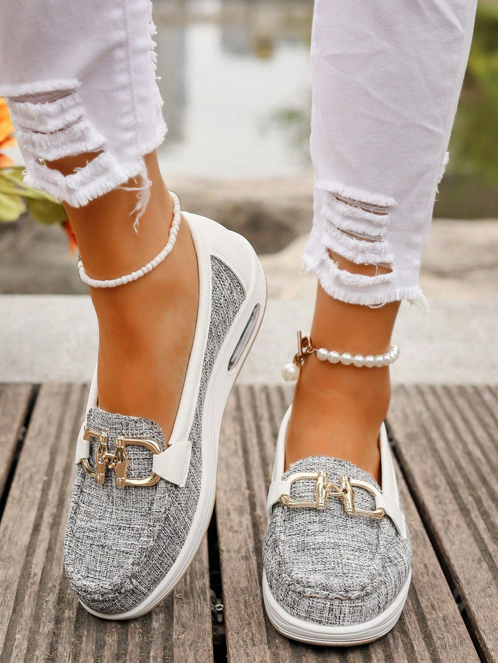 Ellie - Sleek Buckle Flat Loafers