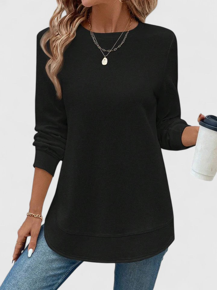 Nadyalyn | Stylish Long Sleeve O-Neck Top
