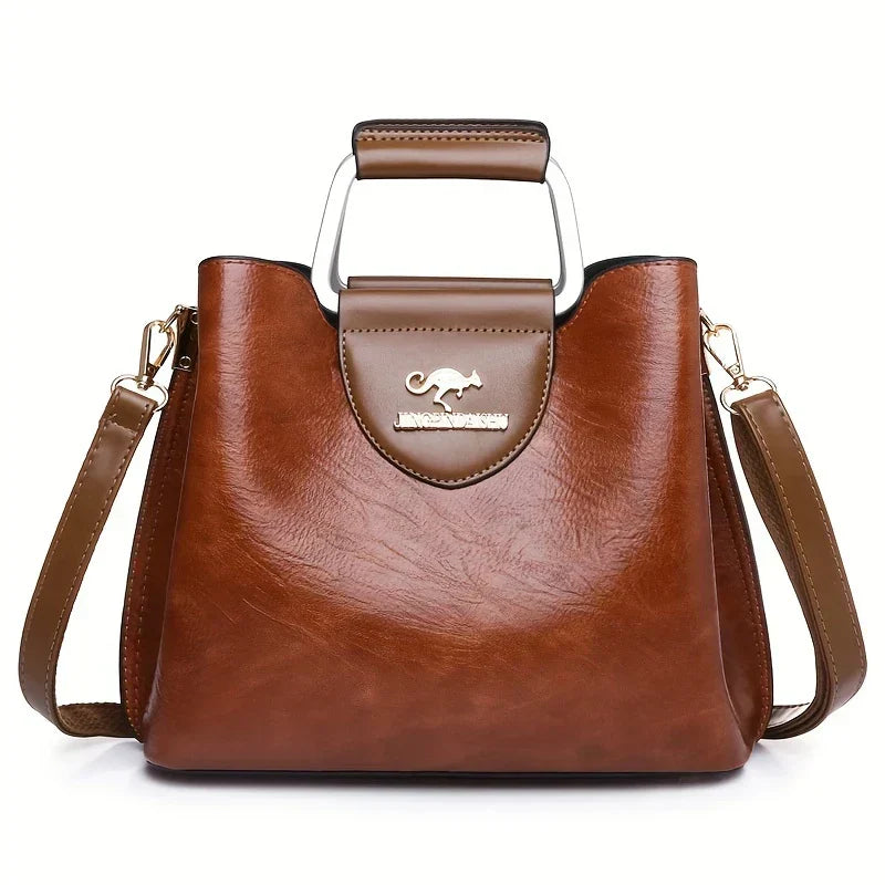 Isabella - Stylish Leather Bucket Bag