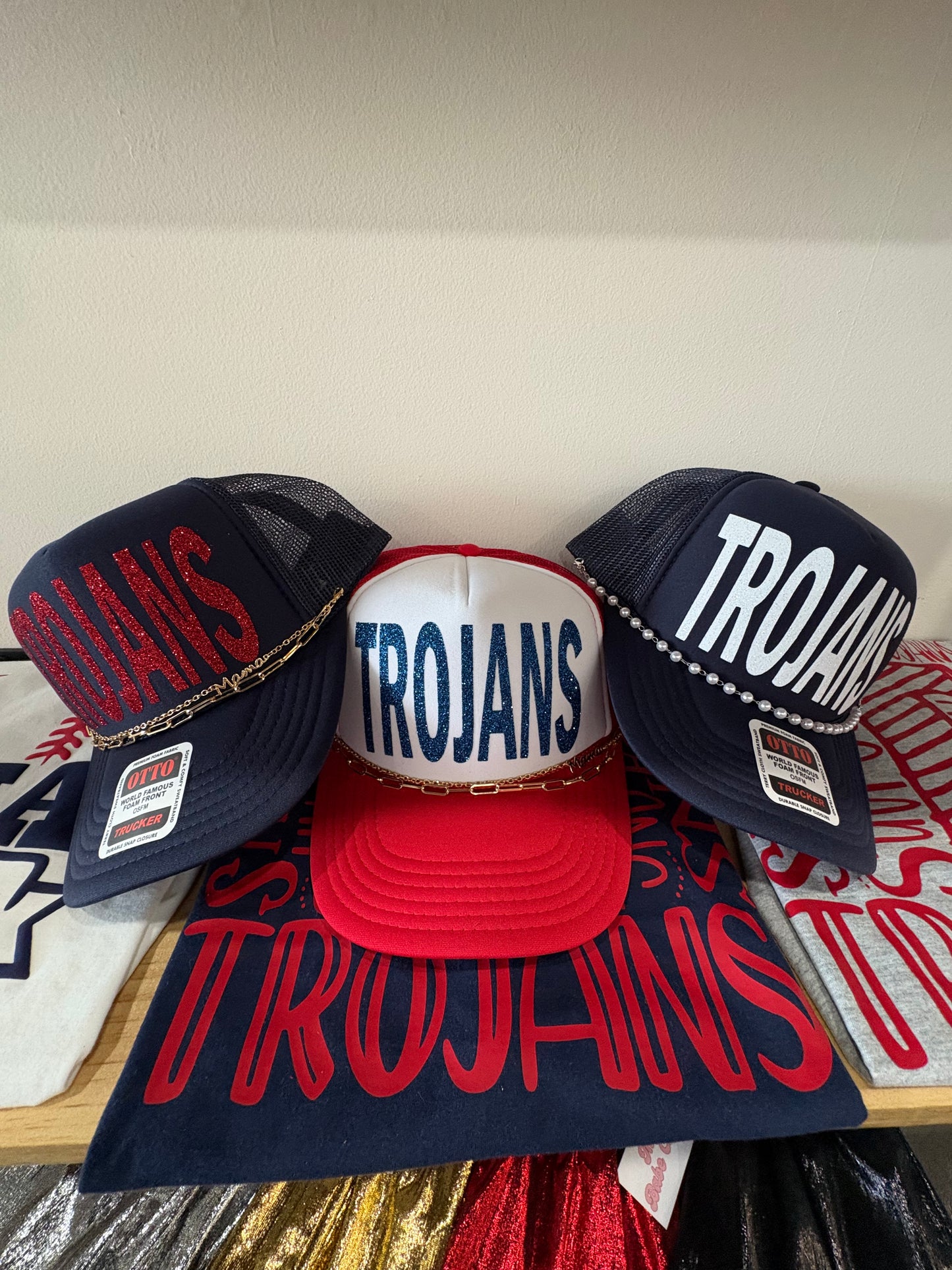 Trojans glitter hat