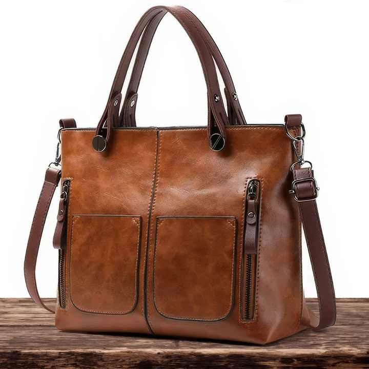 Nancy - Classic Leather Shoulder Bag with Timeless Elegance
