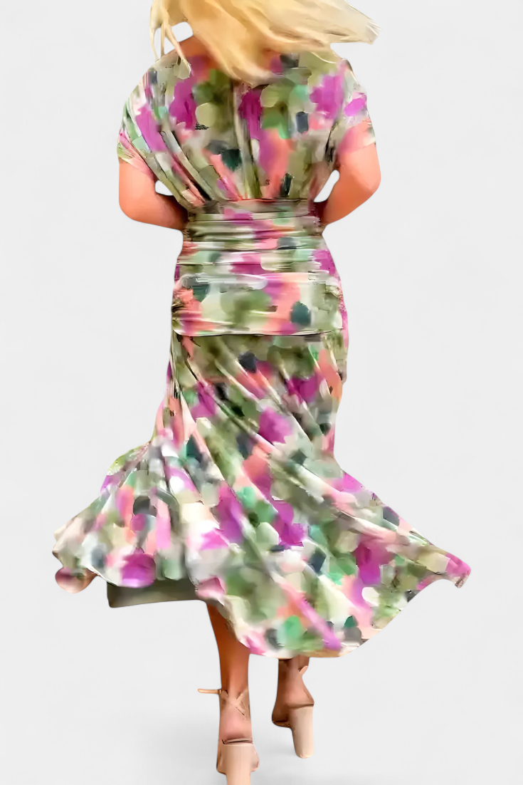 Alondra™ V-Neck Long Floral Dress