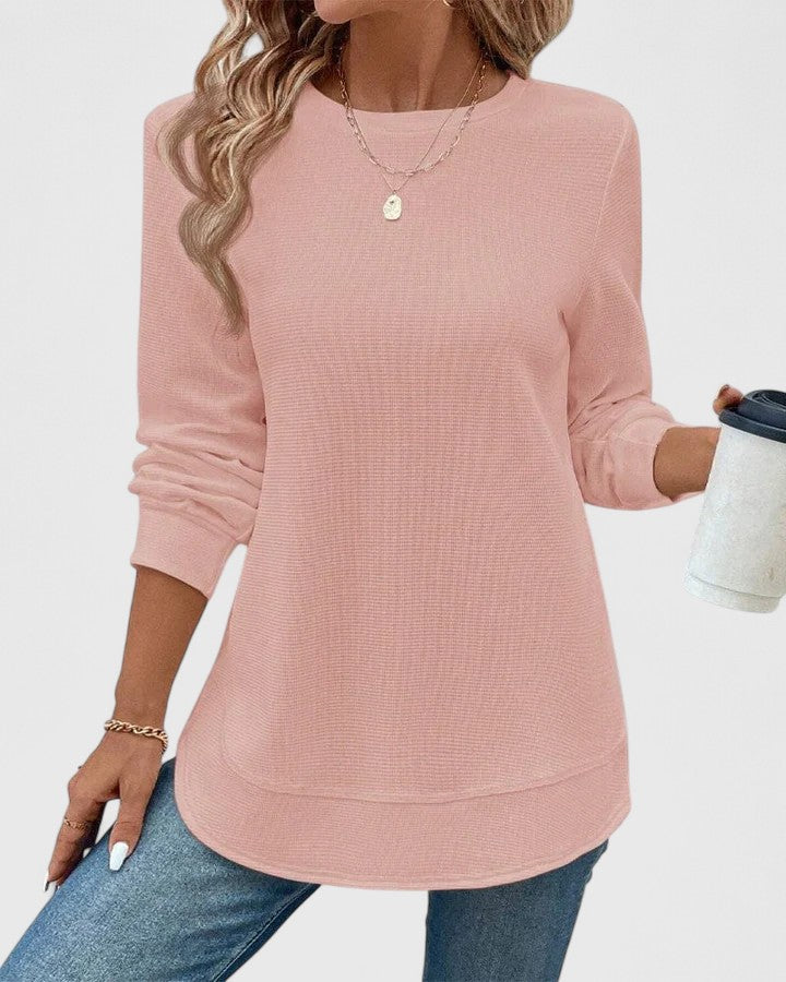 Nadyalyn | Stylish Long Sleeve O-Neck Top