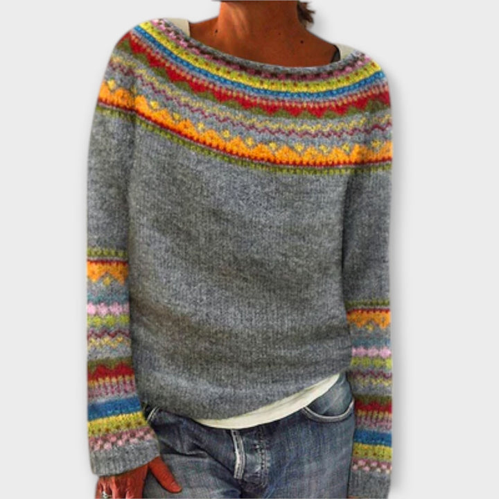 Vintage-Inspired Women's Knitted Sweater