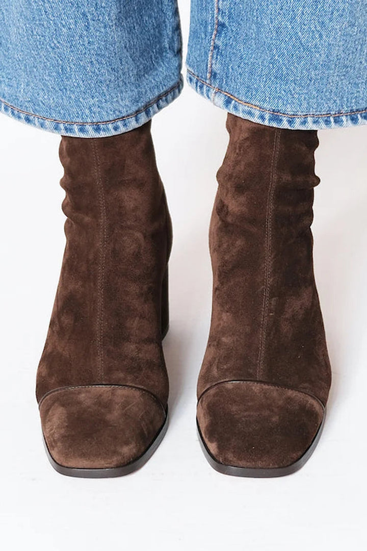 Victoria | Square-Toe Heeled Ankle Boots