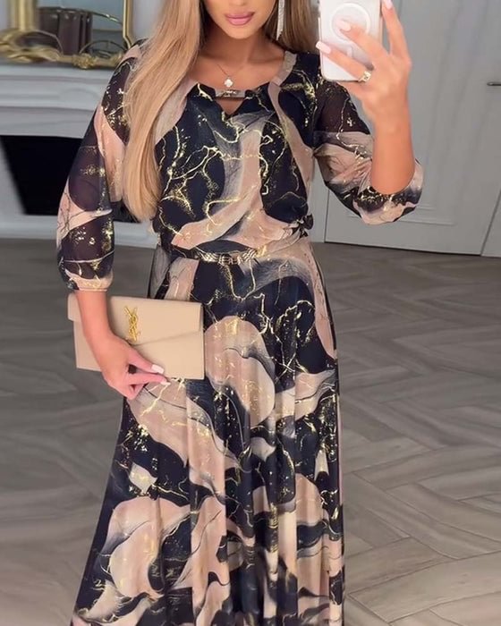 Chavelle | Floral Print Chiffon Dress