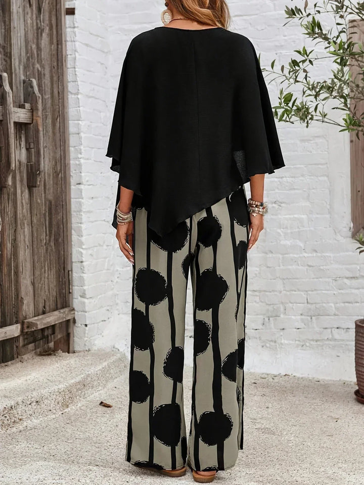 Kalliope - Cozy Elastic Waist Two-Piece Outfit