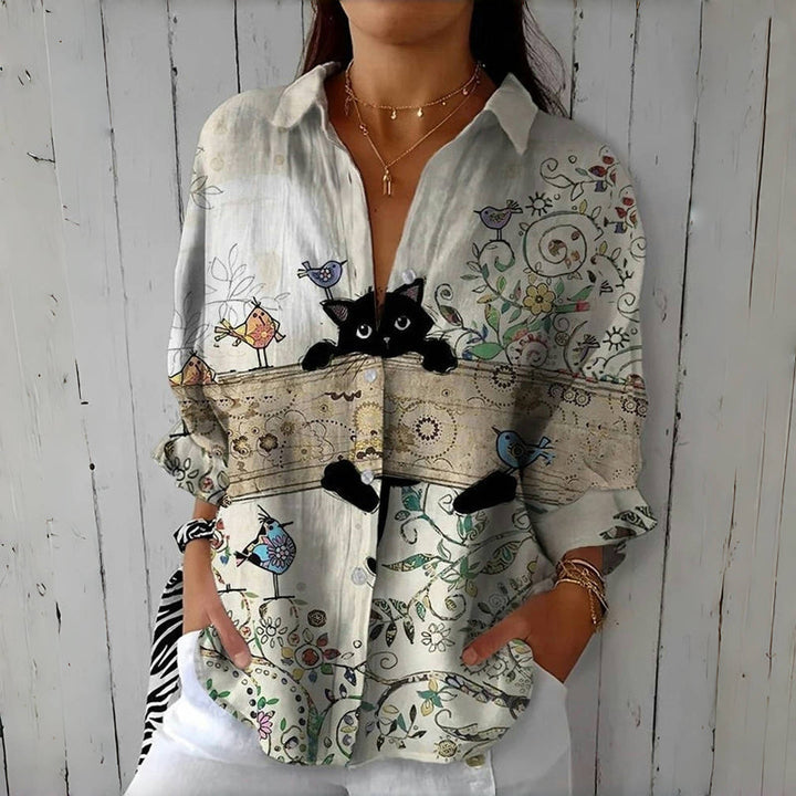 Chic Midi Blouse for Casual Outings