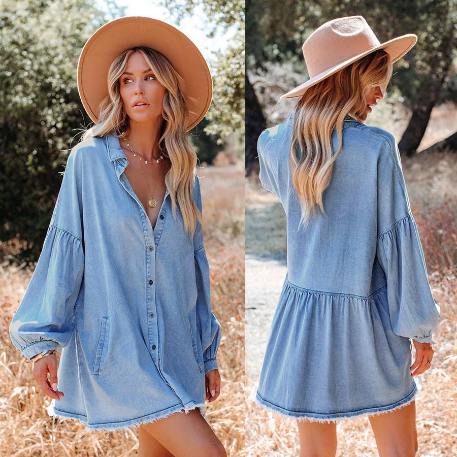 Loose Longsleeve Mini Dress