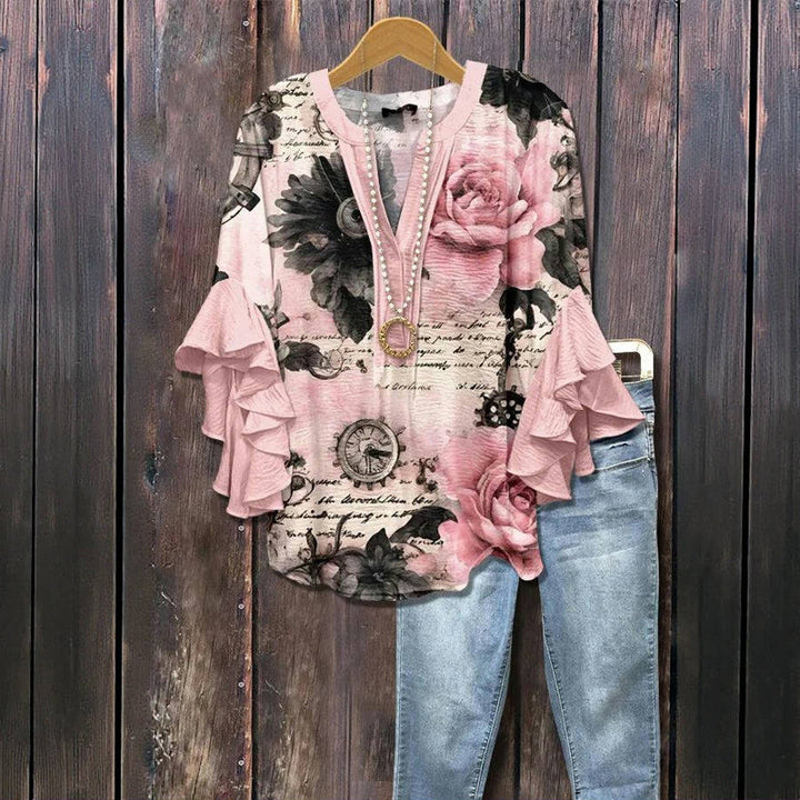 Relaxed Elegance Blouse - Loose Fit for Casual Outings