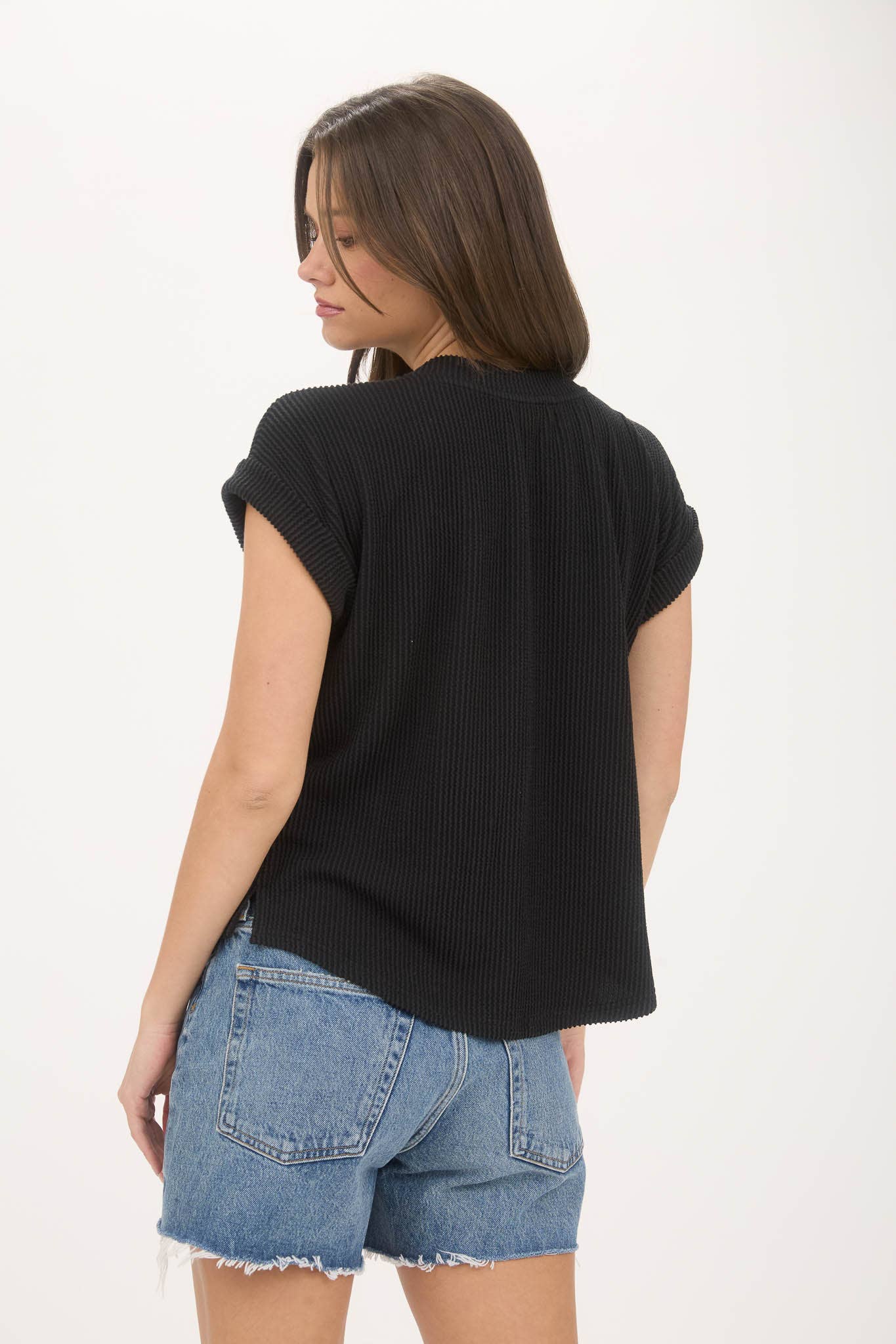 GEORGIA SHORT SLEEVE SWEATER KNIT T-SHIRT
