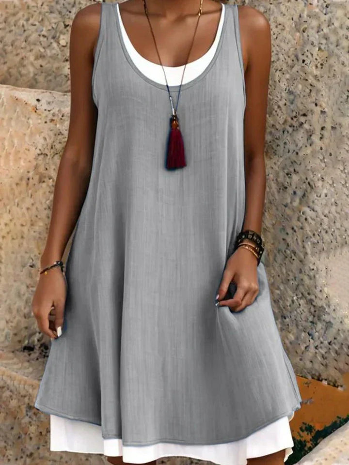 Cove | Sleeveless Midi Dress in Sunlit