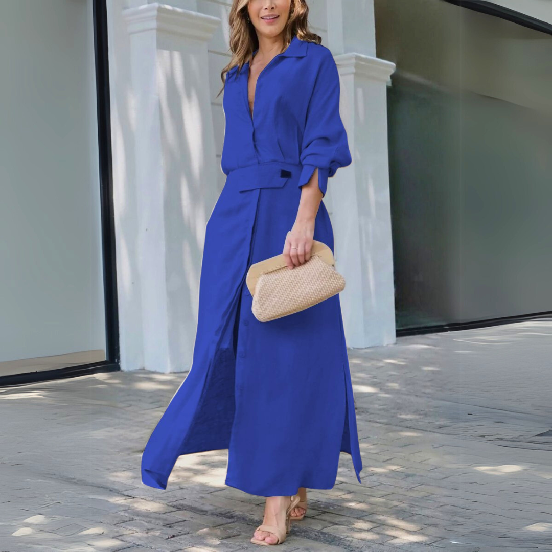 Jeanette™ | Chic V-Neck Maxi Dress