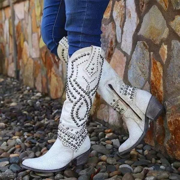 Mary - Knee-High Western Boots