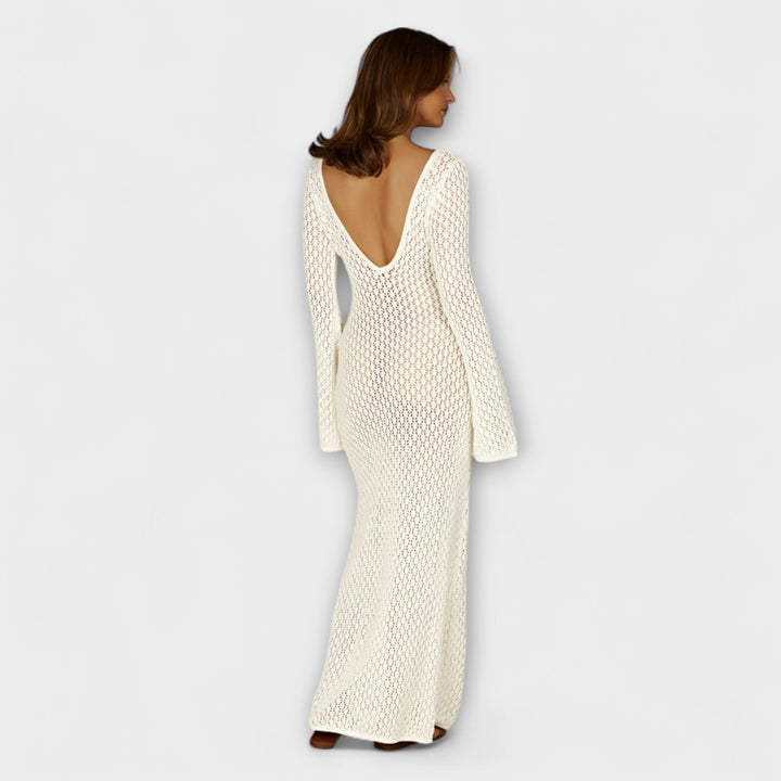 Anne - Luna Beach Dress in White