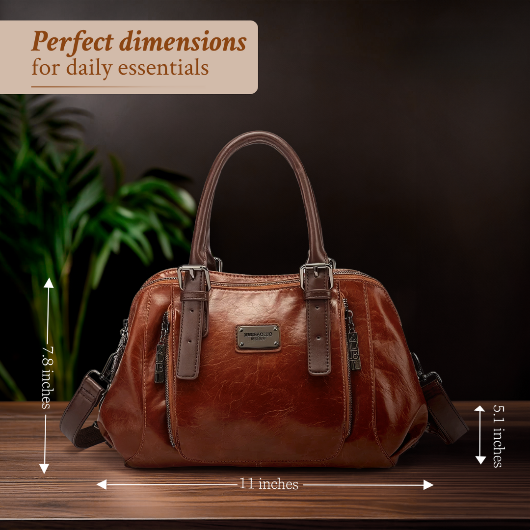 Katherine - Elegant Leather Statement Handbag