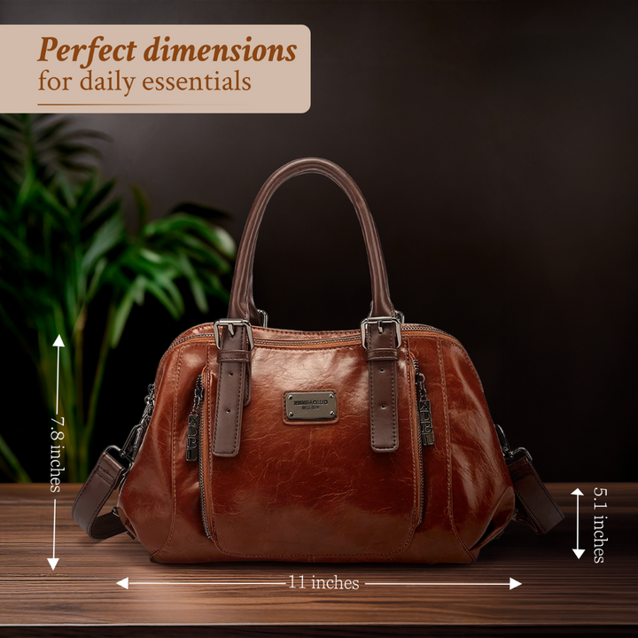 Katherine - Elegant Leather Statement Handbag