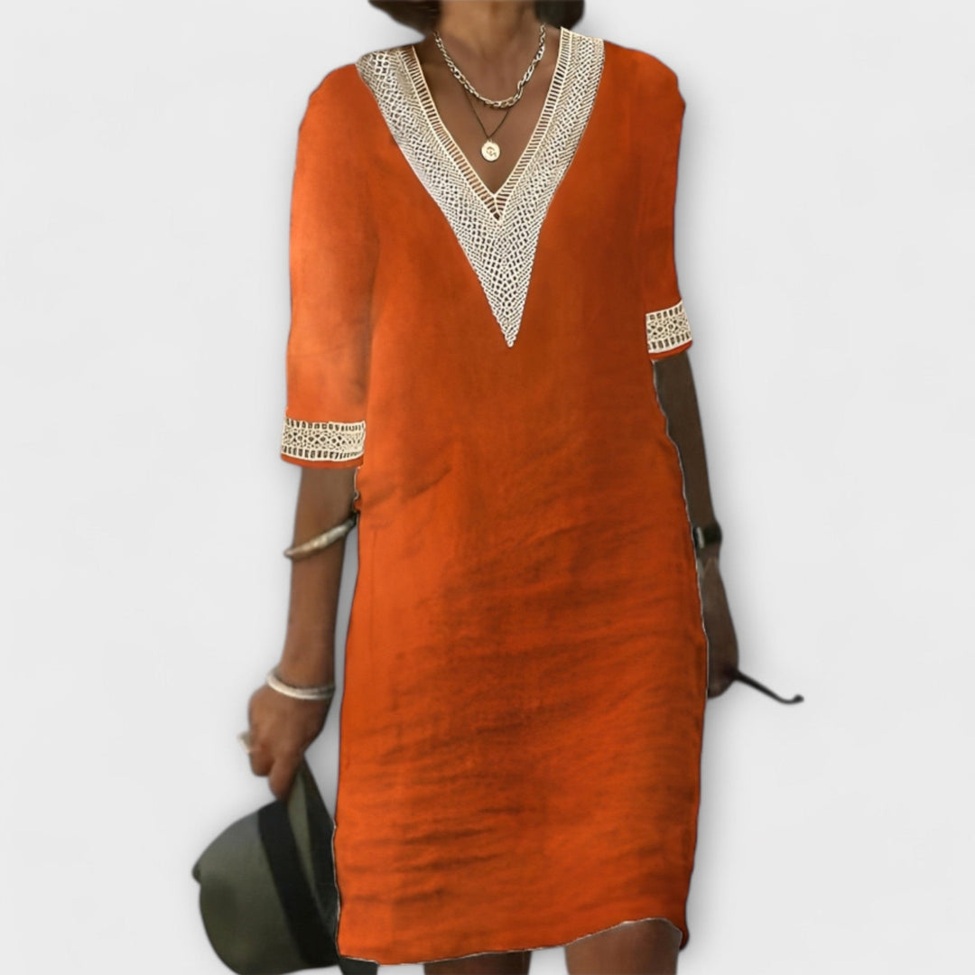 Emelia | Bohemian V-Neck Dress