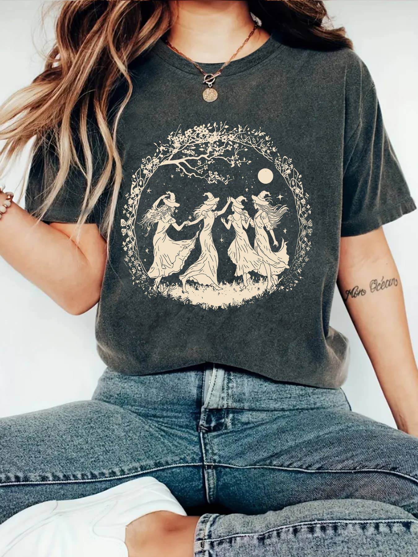 Fairy Witchy Vibes Graphic Halloween Tee