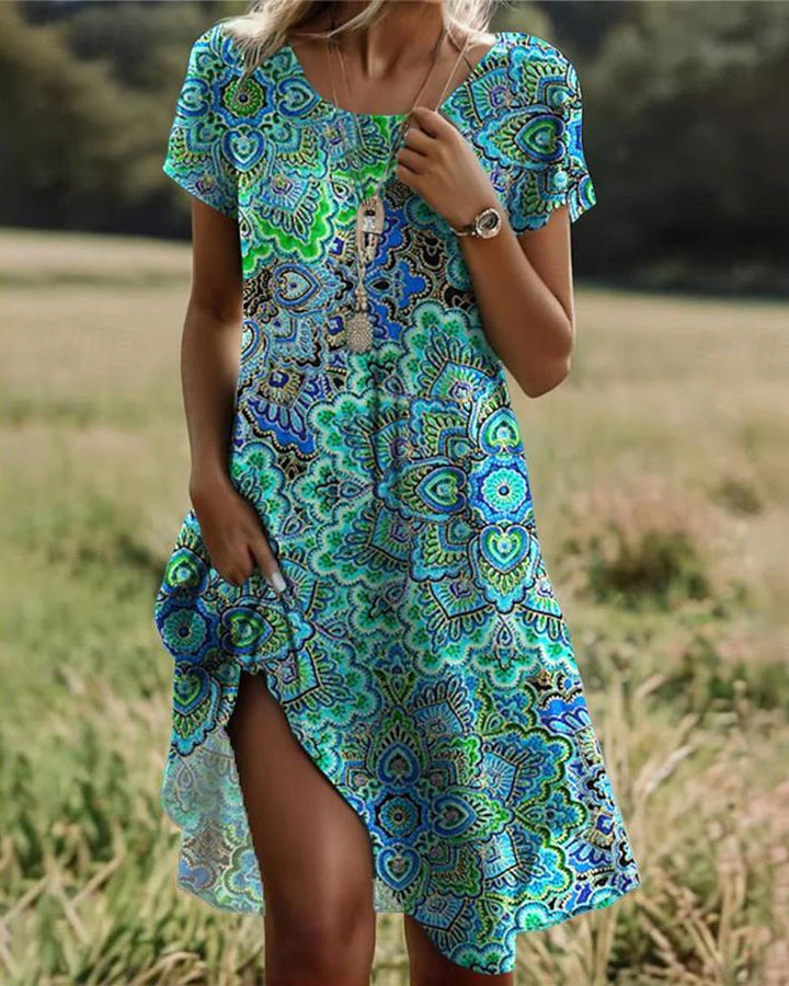 Alyanna - Retro Floral Dress
