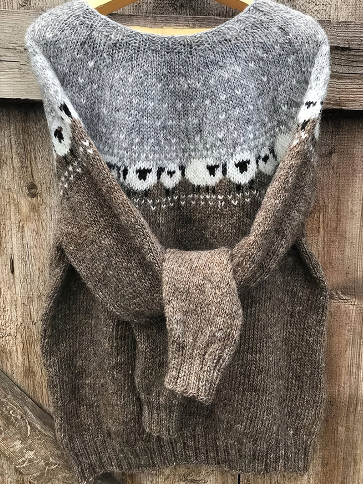 Nordic™ | Chic Winter Sweater with Sheep Jacquard Pattern