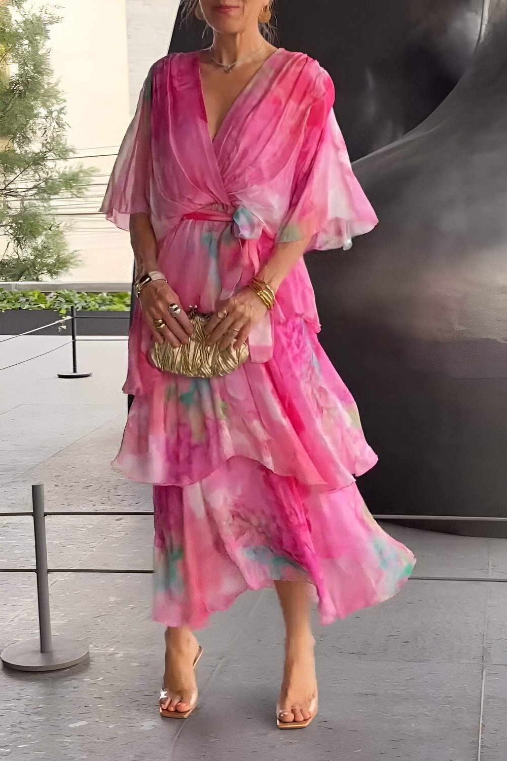 Linda | Chic Layered Elegance Dress
