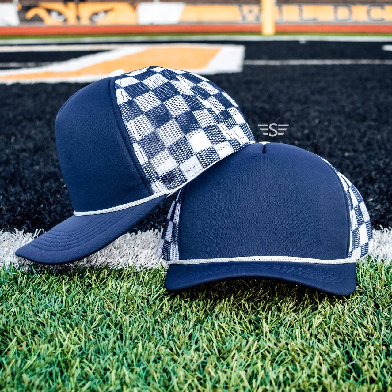 Checkered Mesh Back Cap