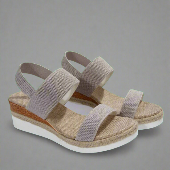 Alessia | Black Elevated Platform Sandals